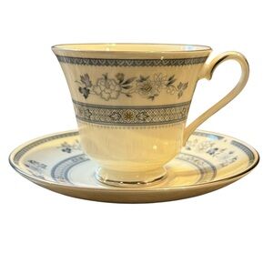 Minton Fine Bone China Penrose Cup and‎ Saucer